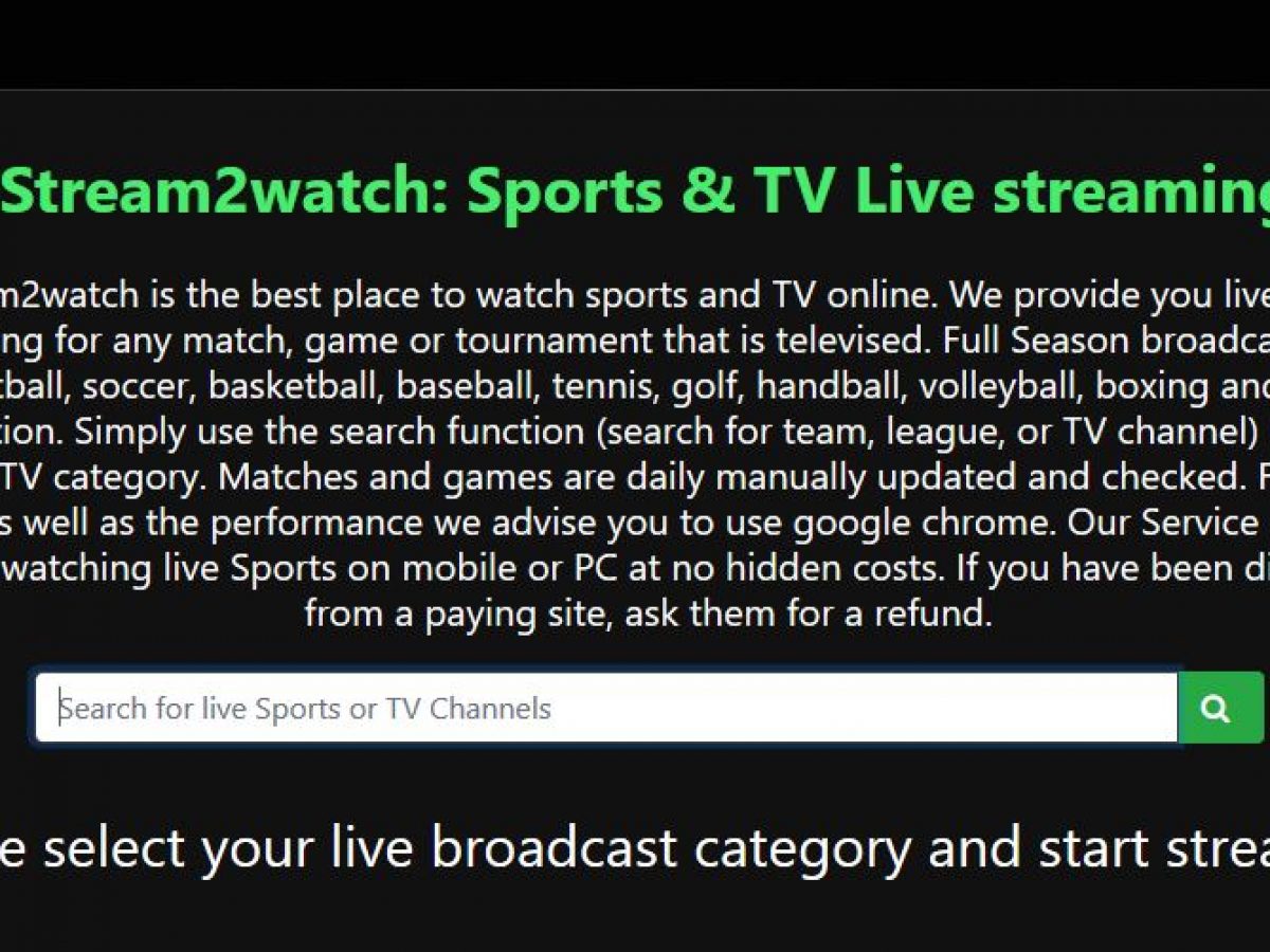 Stream2Watch Top 10 Sports Streaming Alternatives