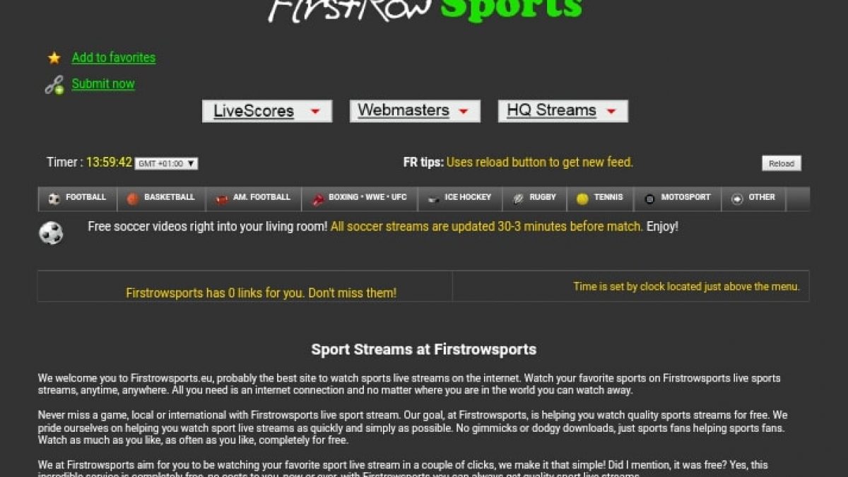 FirstRowSports EU Top 5 Streaming Alternatives