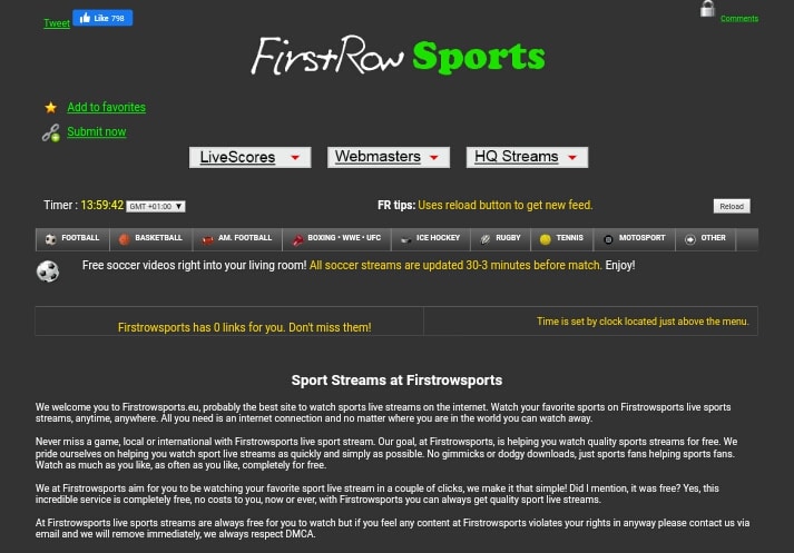 FirstRowSports Eu