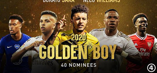 Golden Boy Award Jadon Sancho Mason Greenwood Hudson Odoi Haaland Nominated Full List Mysportdab