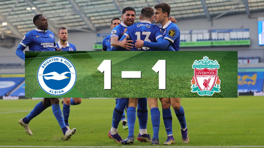 FT: Brighton 1-1 Liverpool, Diogo Jota STRIKES As Reds SLUMP! (Match ...