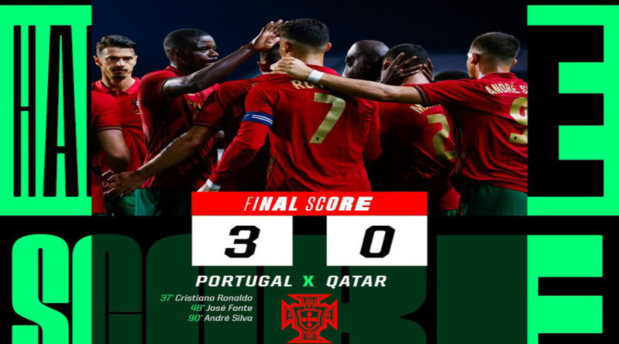 Portugal-Qatar, 3-0 (resultado final)