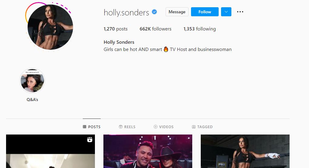 Holly Sonders Instagram