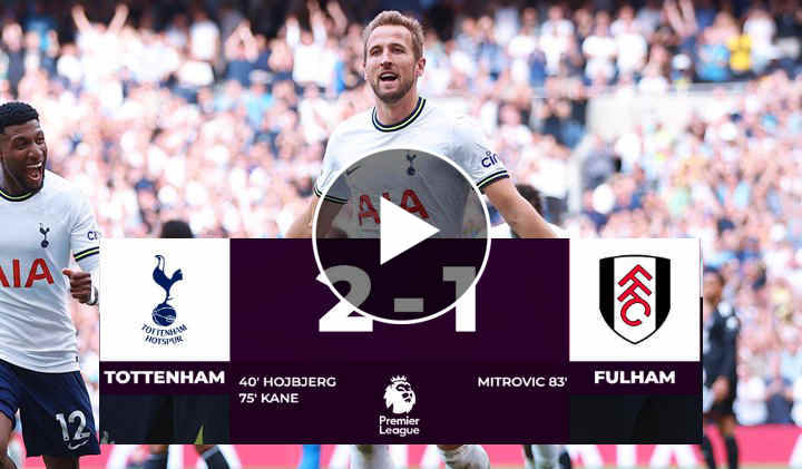 FT: Tottenham 2-1 Fulham, Harry Kane (VIDEO HIGHLIGHTS) -