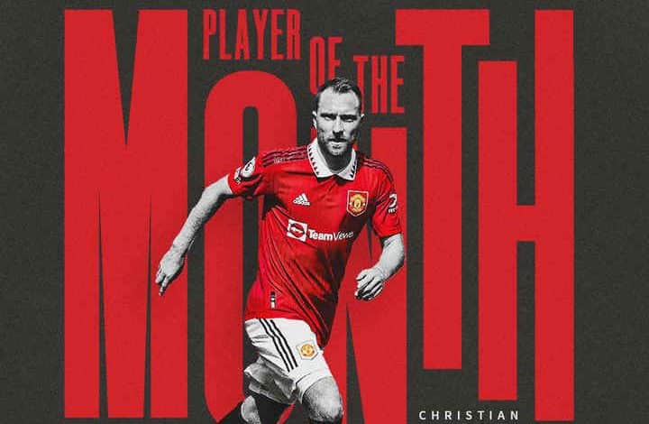 OFFICIAL! Christian Eriksen Named Man United Player Of The Month September  [VIDEO] - MySportDab