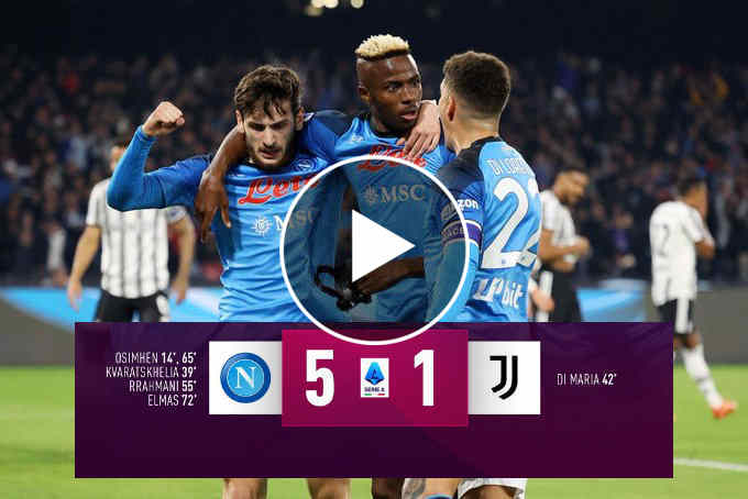 FT: Napoli 5-1 Juventus, Victor Osimhen Hit BRACE! HIGHLIGHTS) - MySportDab