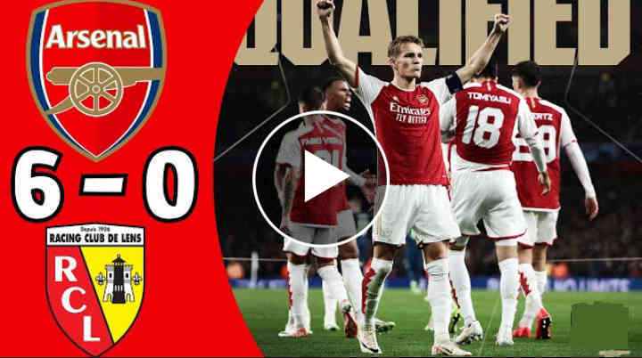 Arsenal 6-0 Lens - Champions League LIVE: Gunners steamroll French