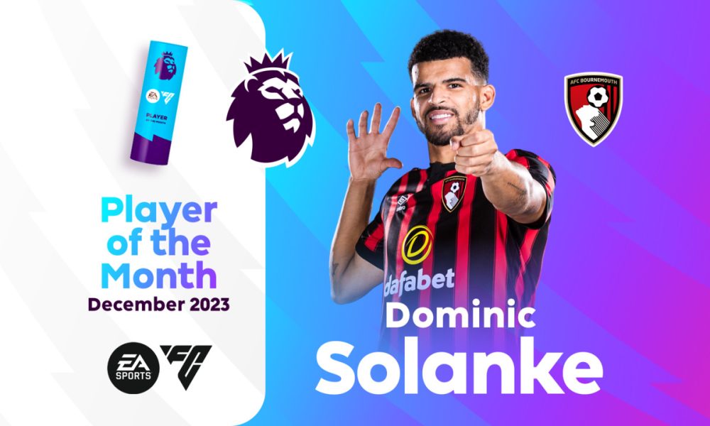 Solanke WIN EPL Player Of The Month December Award 2023 MySportDab