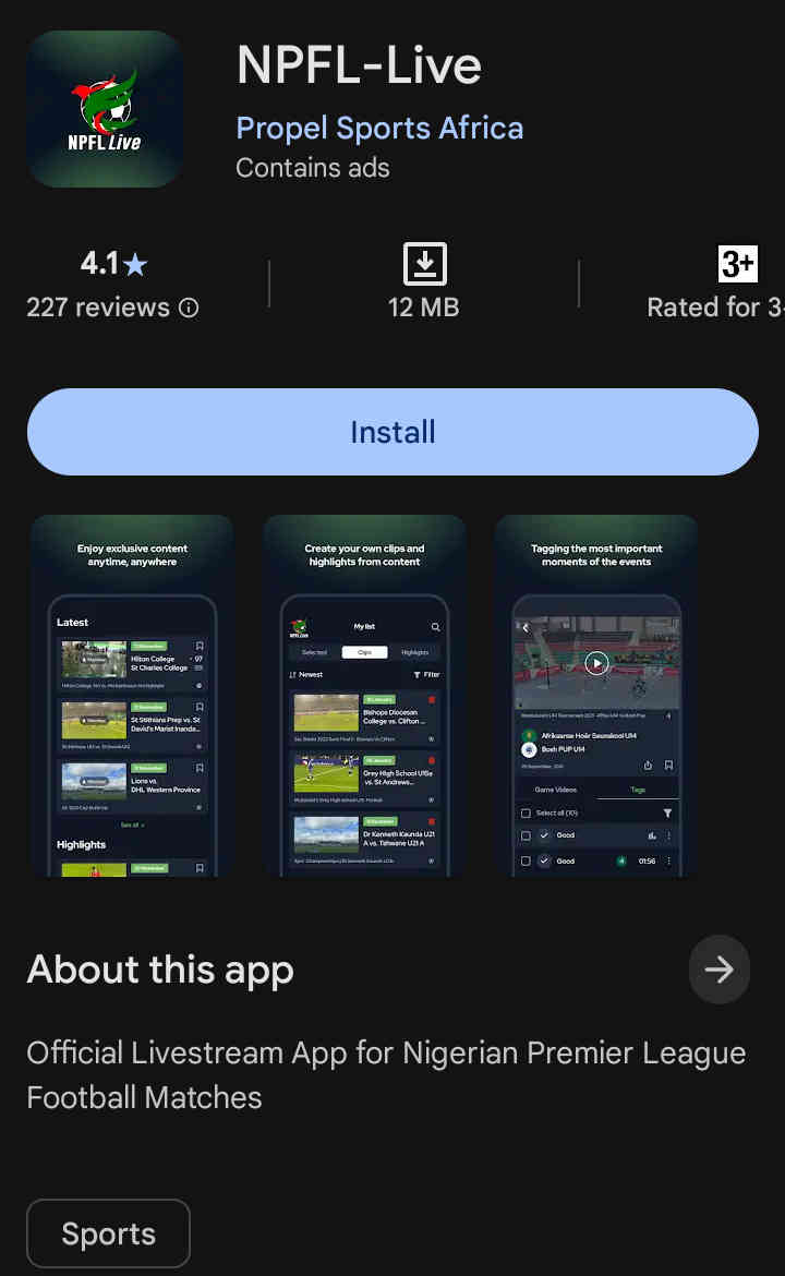 Npfl app