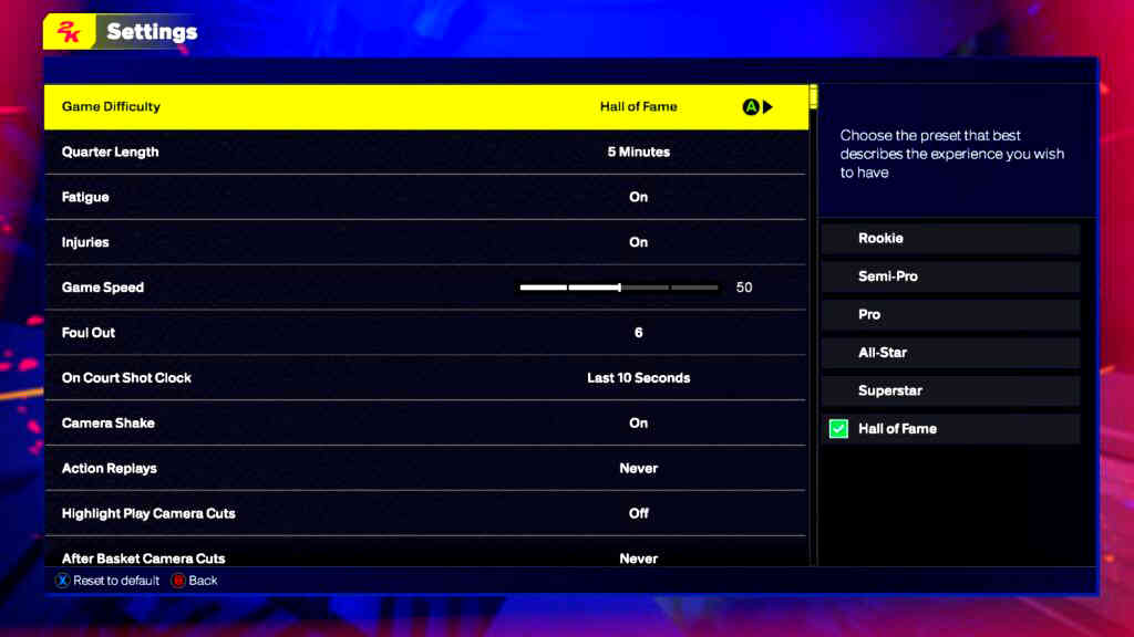 Recommended Settings for Different Skill Levels