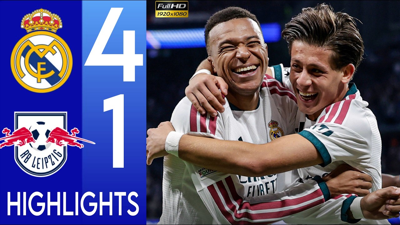 Real Madrid 4-1 RB Leipzig: Kylian Mbappe Strikes And Make Assist